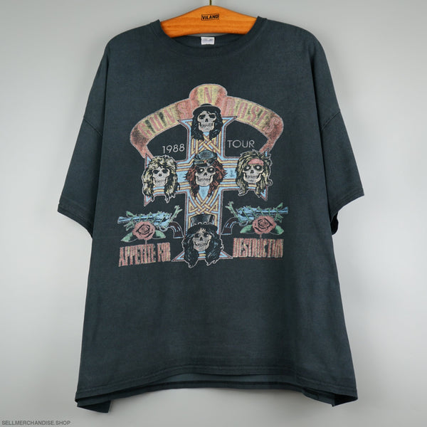 Vintage 2015 Guns N Roses 1988 tour t-shirt reprint 3-4XL