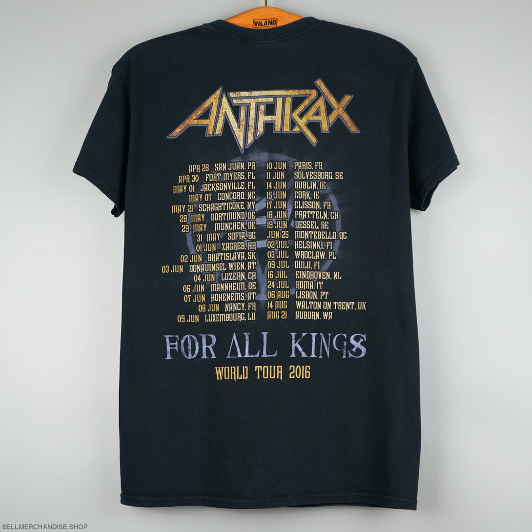 Vintage 2016 Anthrax t-shirt For All Kings '16 tour