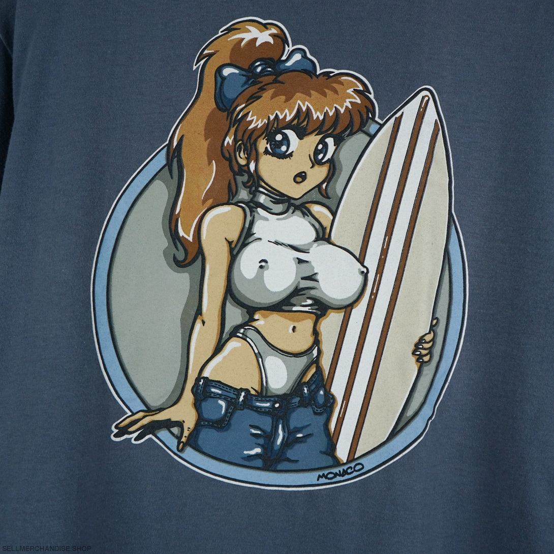 Anime Surfing Hot Girl t-shirt Spirit Designs 90s