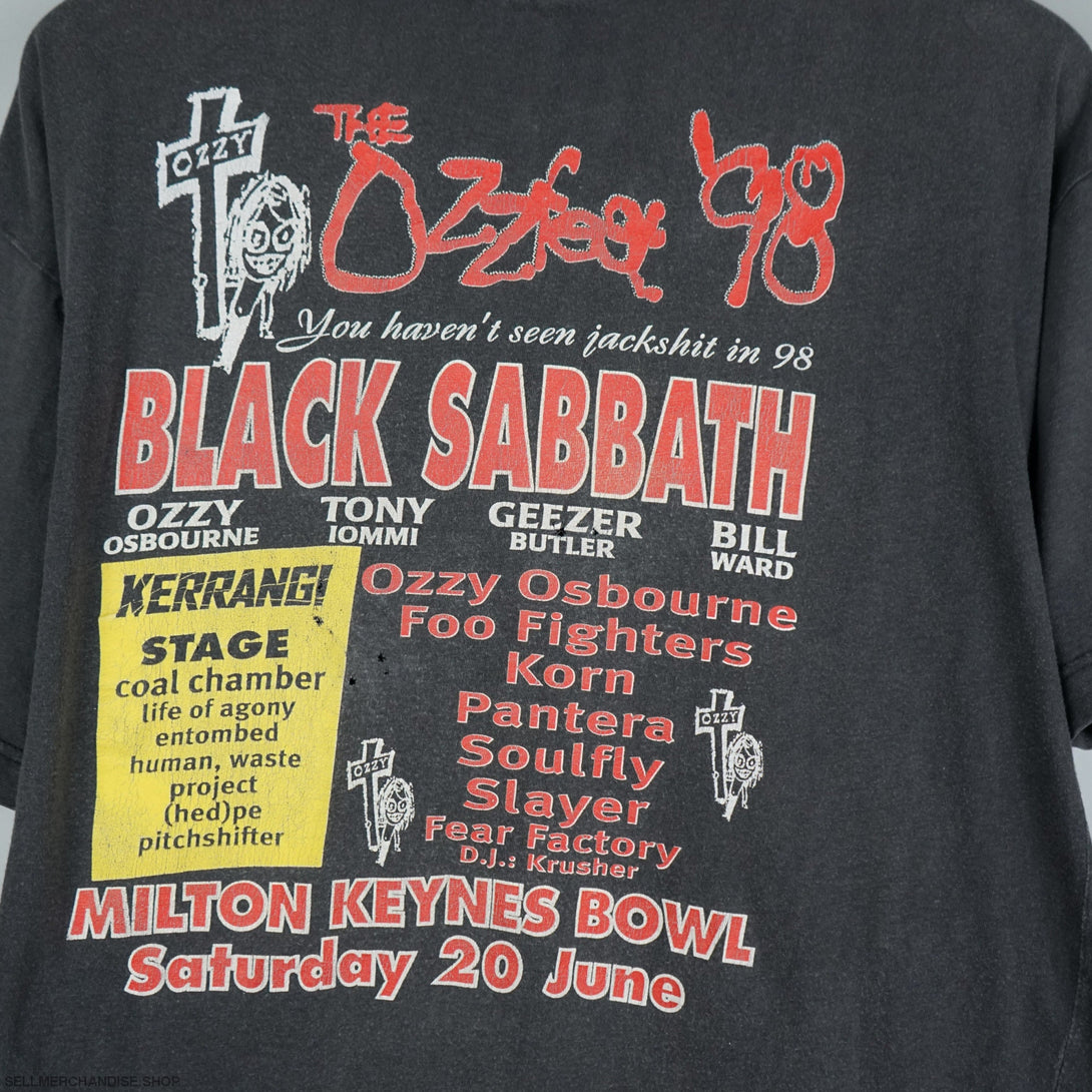 Black Sabbath 1998 tour t shirt