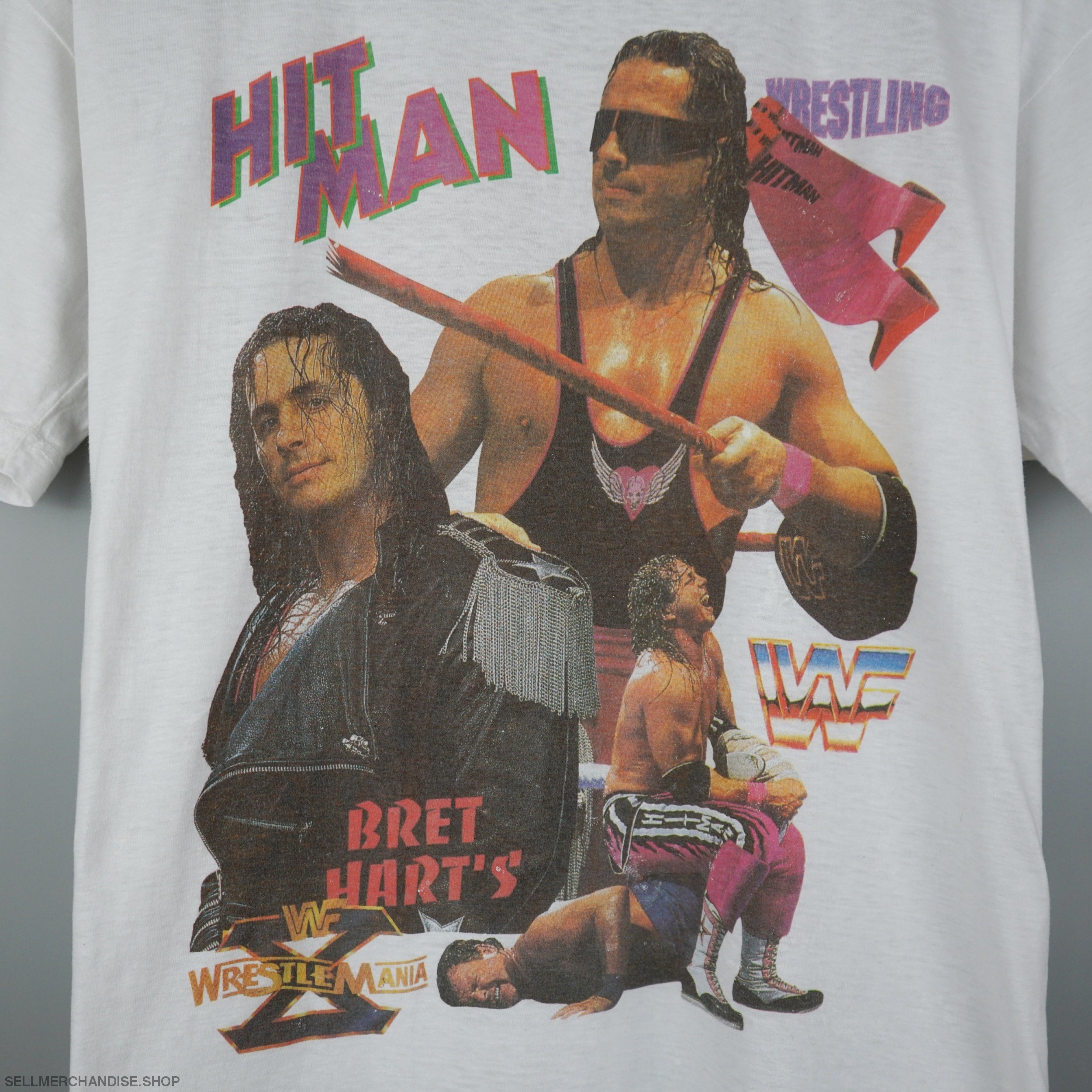 Vintage Bret Hart t shirt 90s WWF Hitman | SellMerchandise