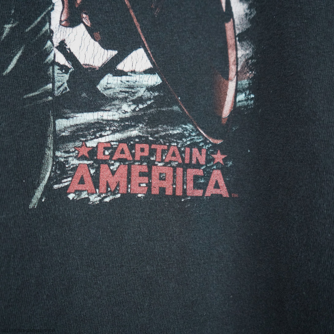 Vintage Captain America t shirt early 2000s Mad Engine
