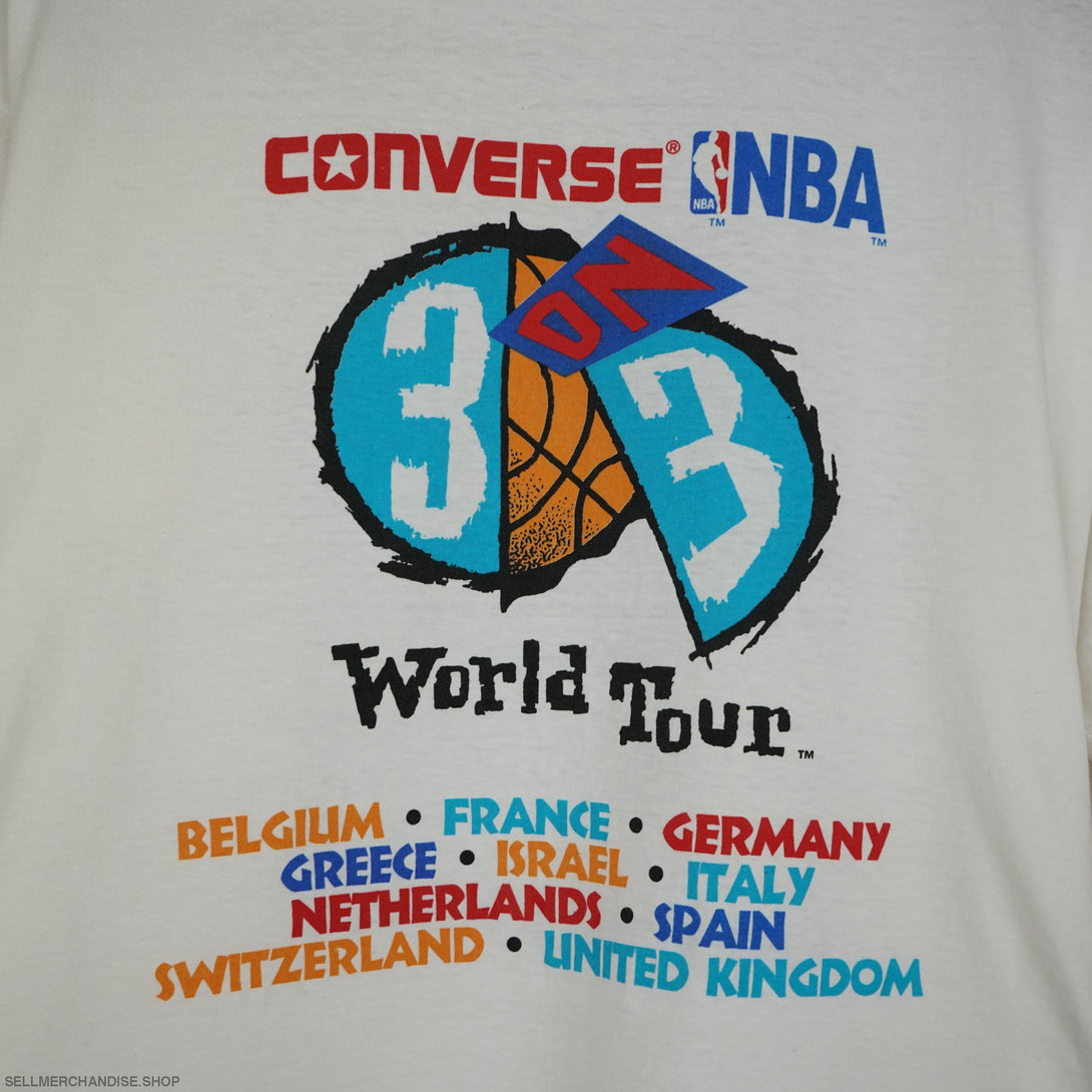 Vintage Converse NBA world tour t shirt 80s 90s