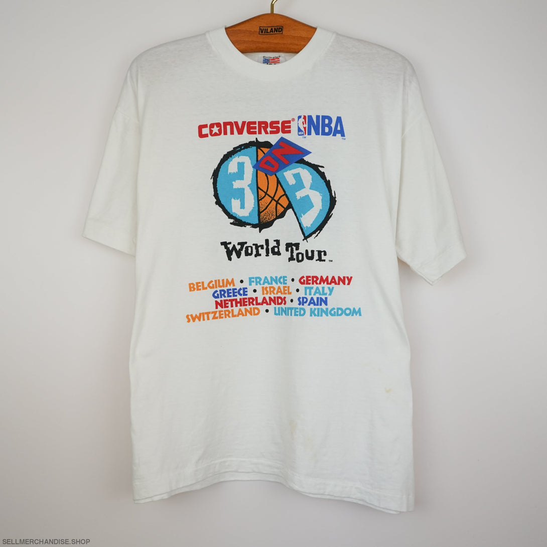 Vintage Converse NBA world tour t shirt 80s 90s