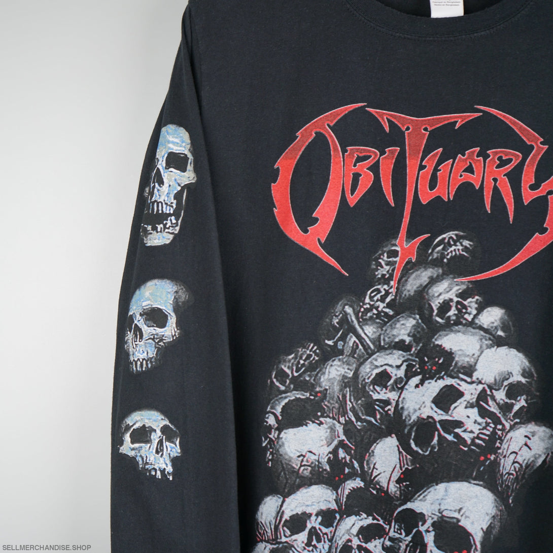 Vintage early 00s Obituary t-shirt Chopped in Half