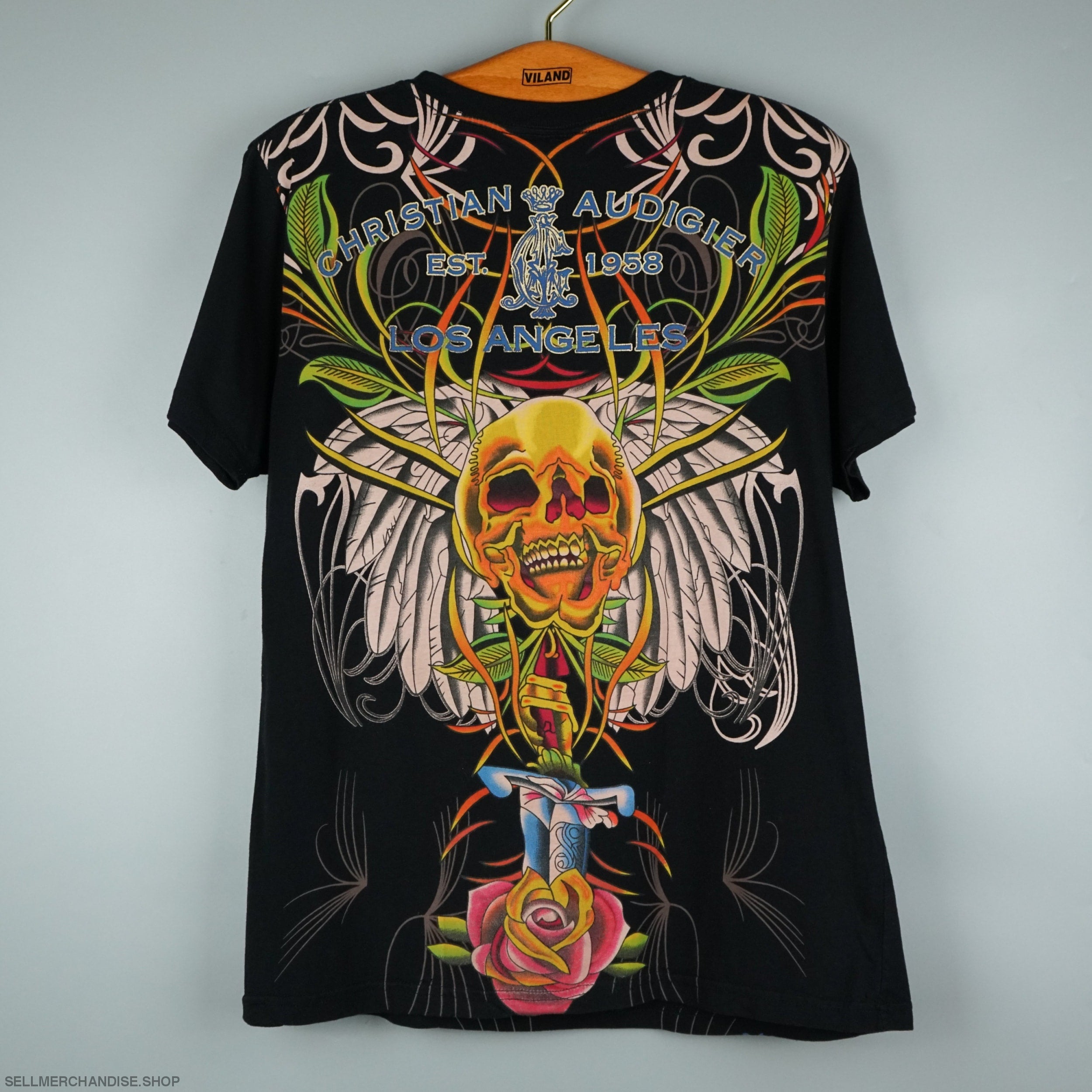 vintage Early 2000s AOP Christian Audigier t-shirt | SellMerchandise