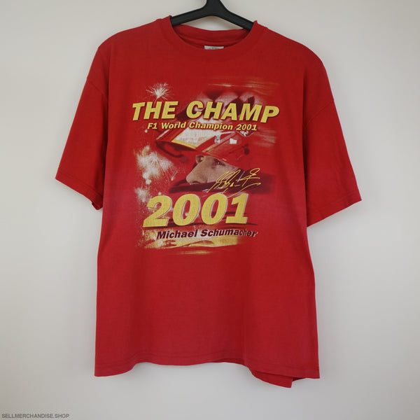 Vintage F1 Michael Schumacher t shirt 2001 Champion
