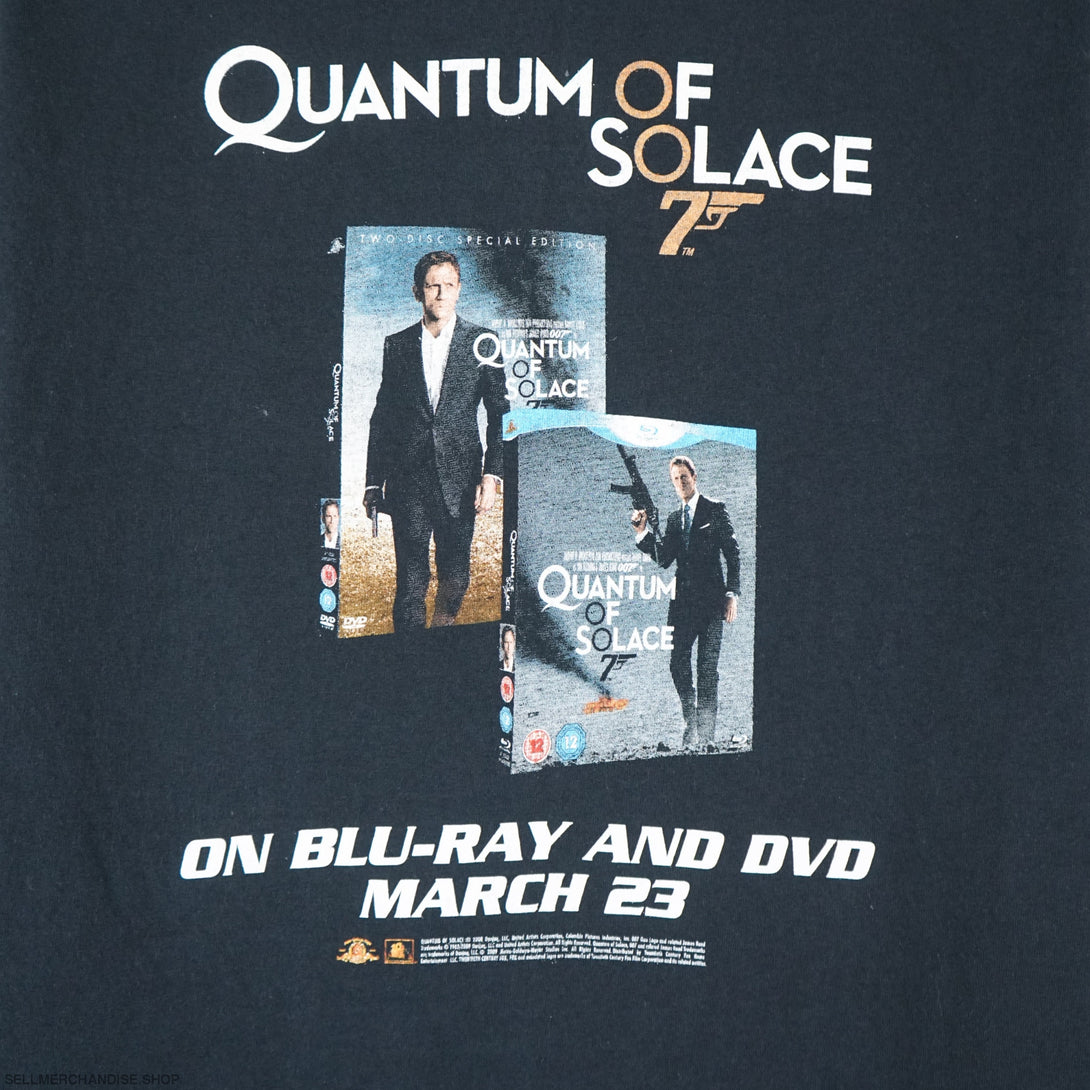 Vintage James Bond 007 t shirt 2008 quantum of solace