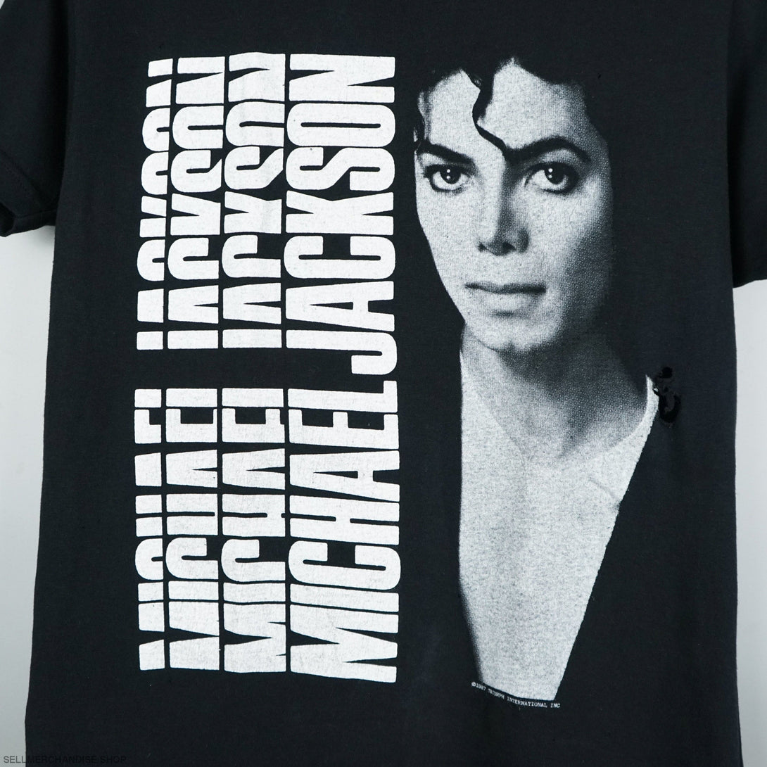 Michael Jackson t shirt 1987 thrashed