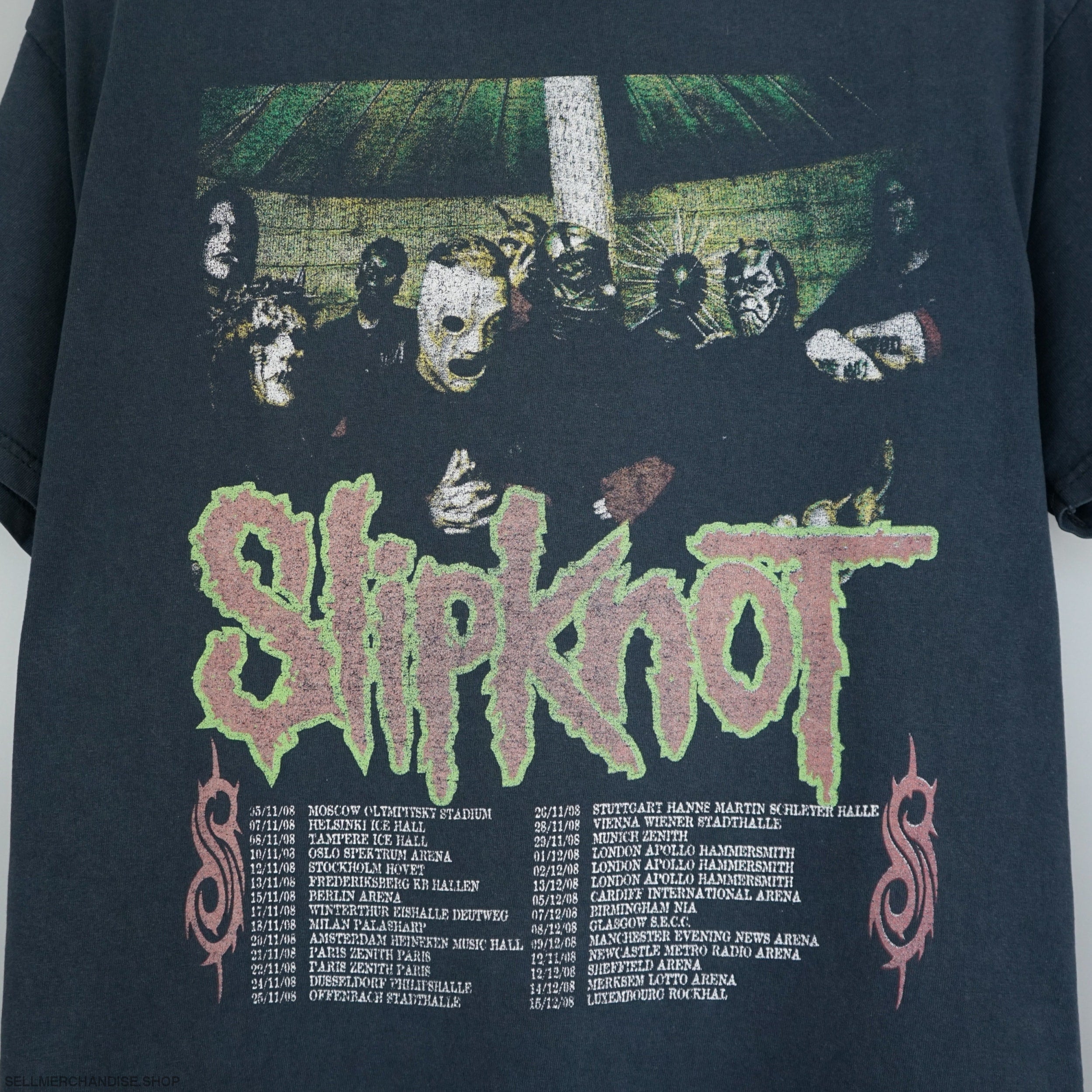 Vintage Slipknot t shirt 2008 tour | SellMerchandise